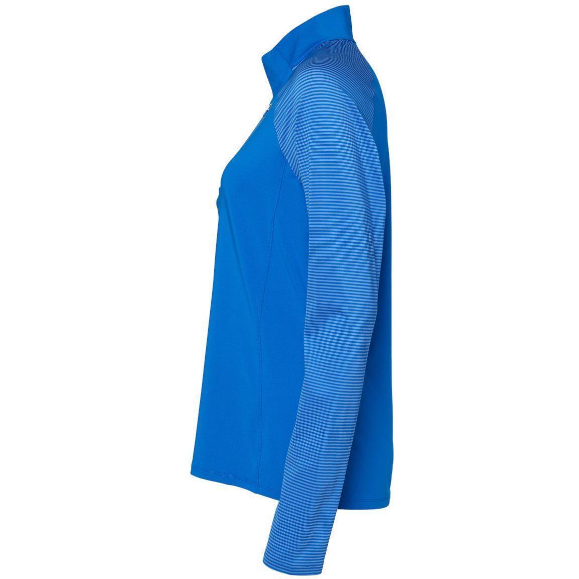no-logo Adidas Ladies Stripe Block Quarter-Zip Pullover-Athletics-Adidas-Thread Logic