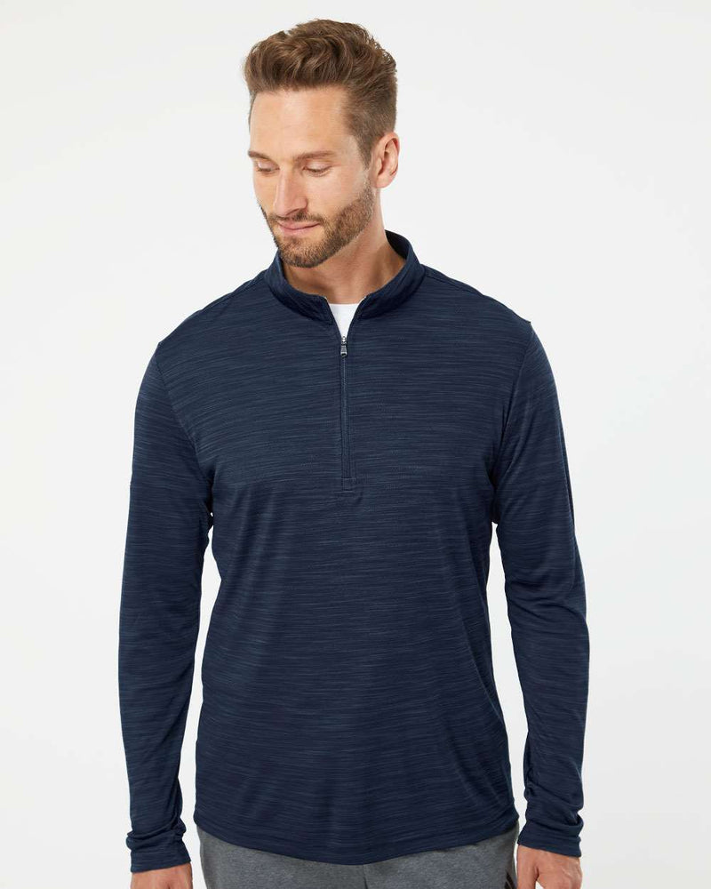 no-logo Adidas Lightweight Mélange QuarterZip Pullover-Men's Layering-Adidas-Thread Logic