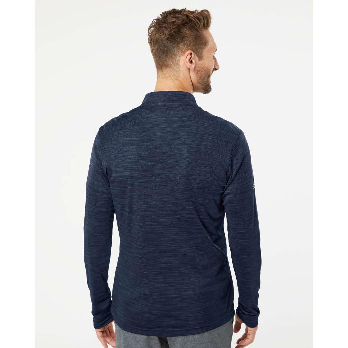 no-logo Adidas Lightweight Mélange QuarterZip Pullover-Quarter Zips-Adidas-Thread Logic