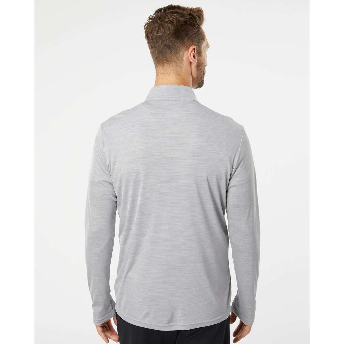 no-logo Adidas Lightweight Mélange QuarterZip Pullover-Quarter Zips-Adidas-Thread Logic