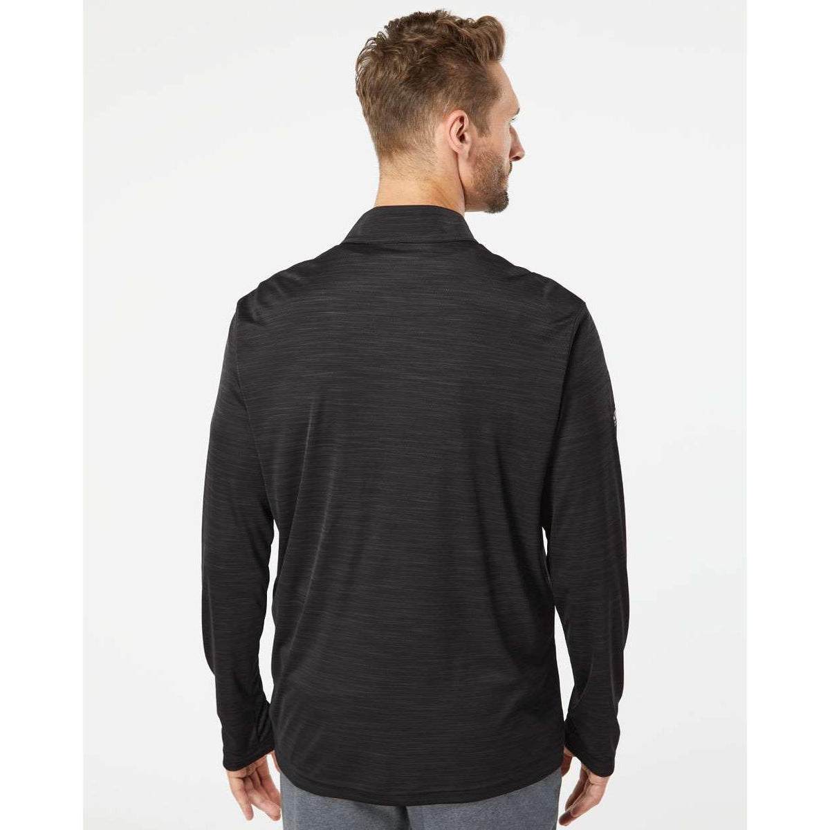 no-logo Adidas Lightweight Mélange QuarterZip Pullover-Quarter Zips-Adidas-Thread Logic