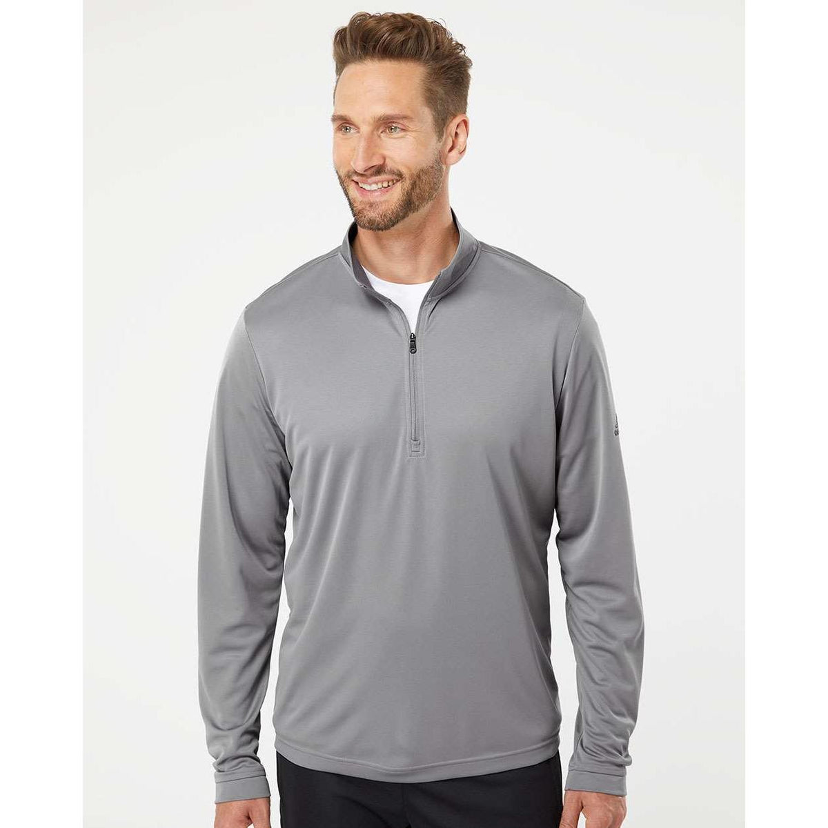 no-logo Adidas Lightweight Quarter-Zip Pullover-Fleece-Adidas-Thread Logic