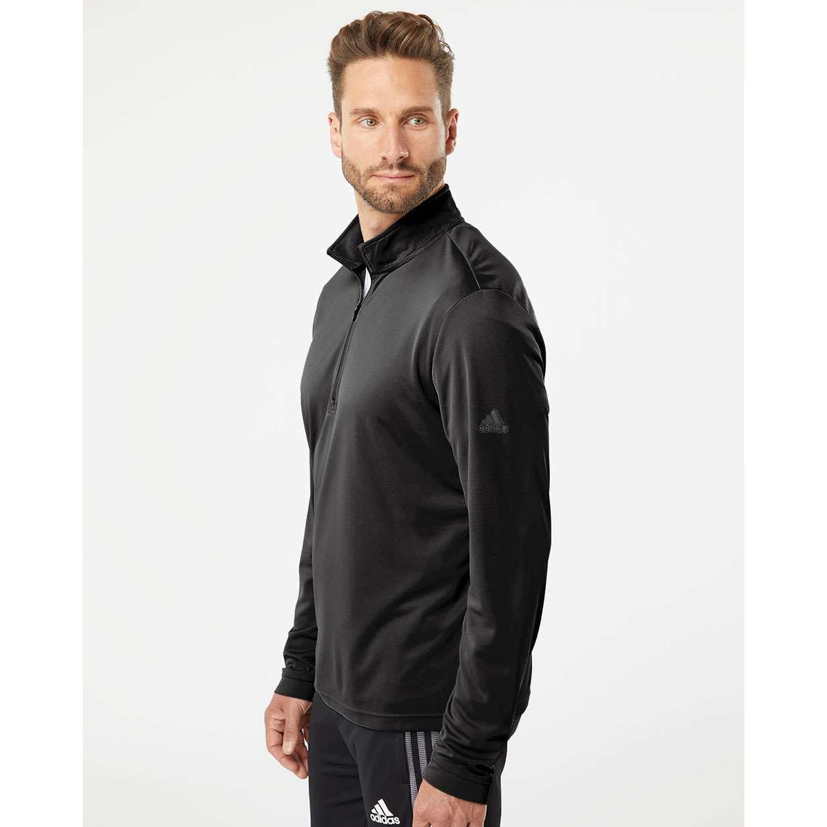 no-logo Adidas Lightweight Quarter-Zip Pullover-Fleece-Adidas-Thread Logic