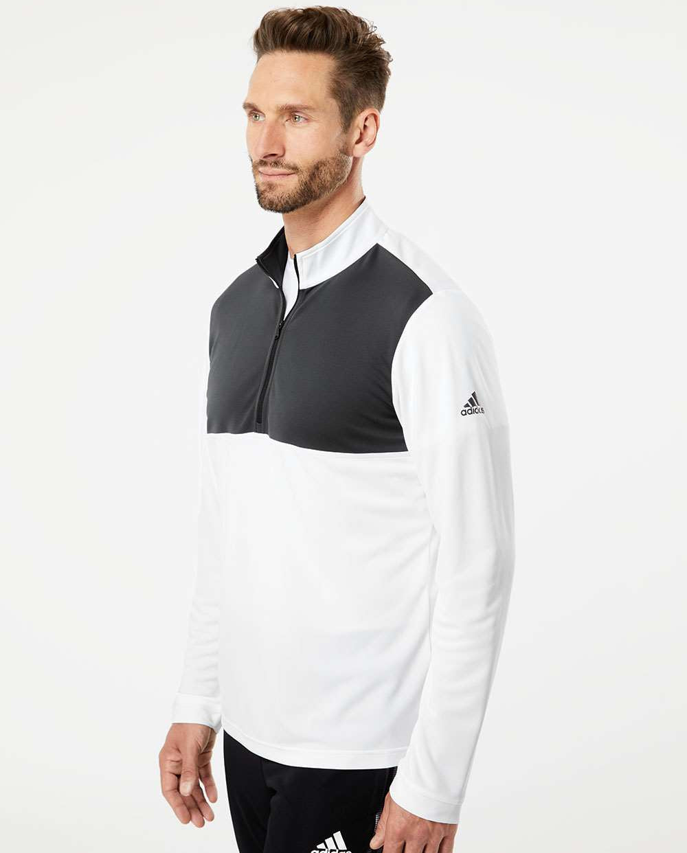 no-logo Adidas Lightweight QuarterZip Pullover-Men's Layering-Adidas-Thread Logic