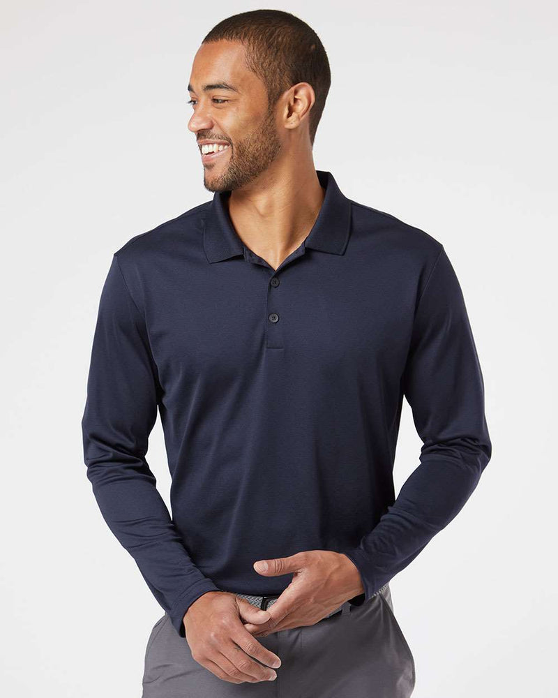 Adidas Long Sleeve Polo Shirt With Custom Embroidery | A186 | Thread Logic