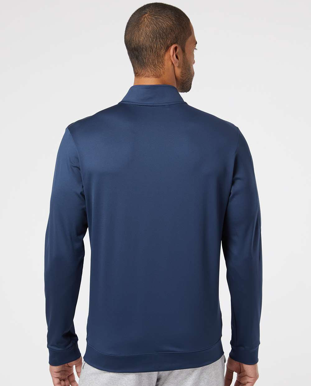 no-logo Adidas Performance Textured Quarter-Zip Pullover-Fleece-Adidas-Thread Logic