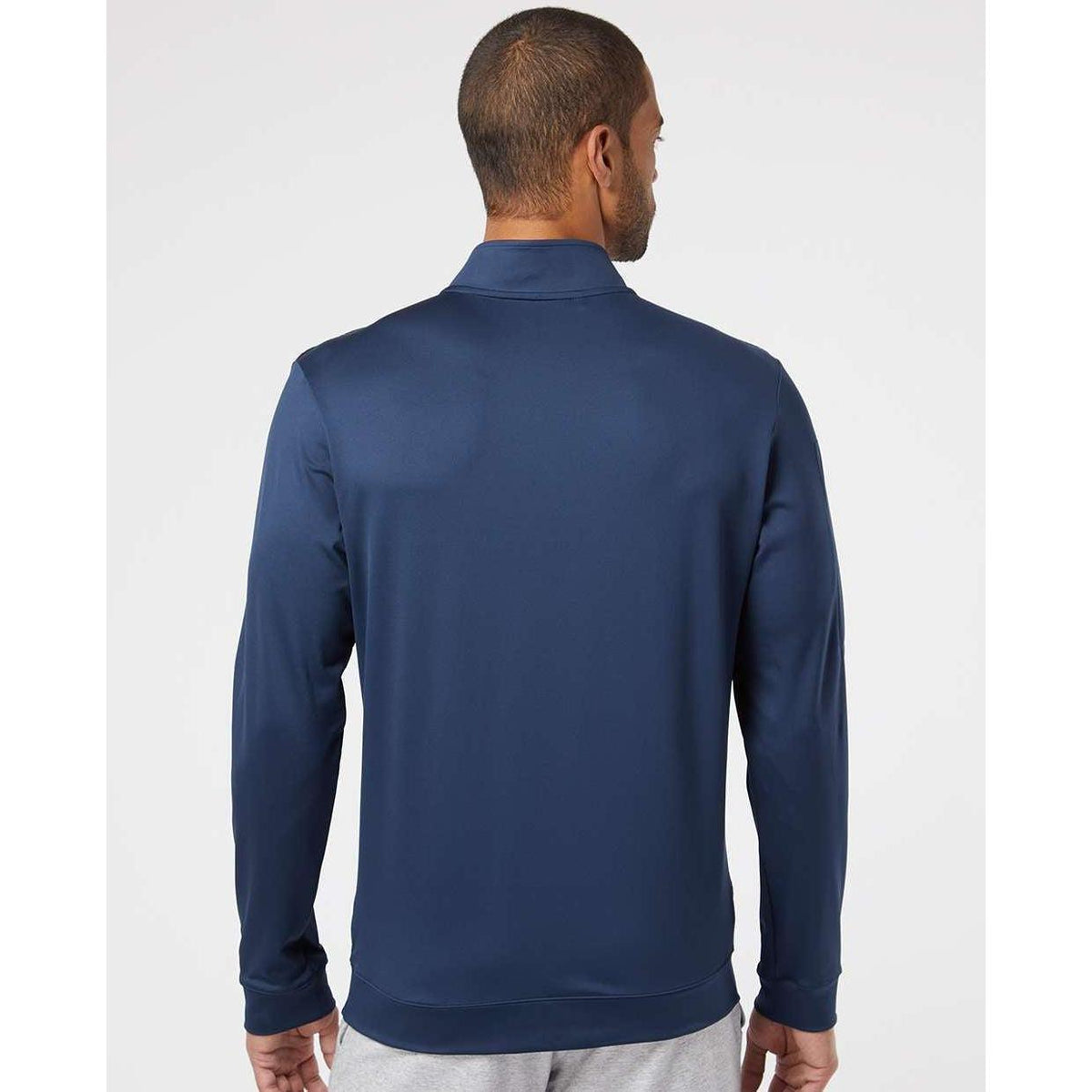 no-logo Adidas Performance Textured Quarter-Zip Pullover-Fleece-Adidas-Thread Logic