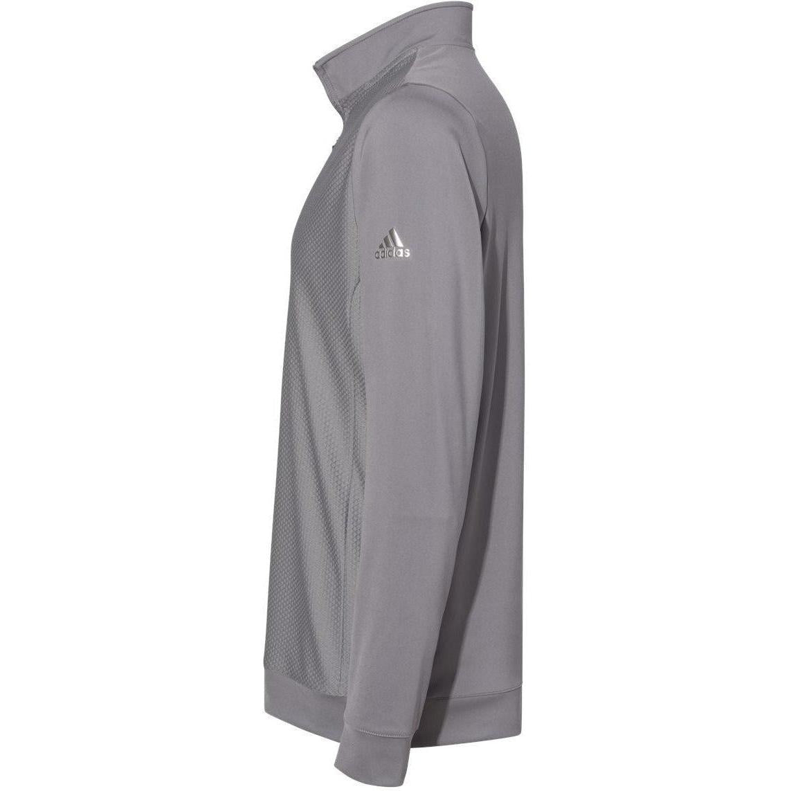no-logo Adidas Performance Textured Quarter-Zip Pullover-Fleece-Adidas-Thread Logic
