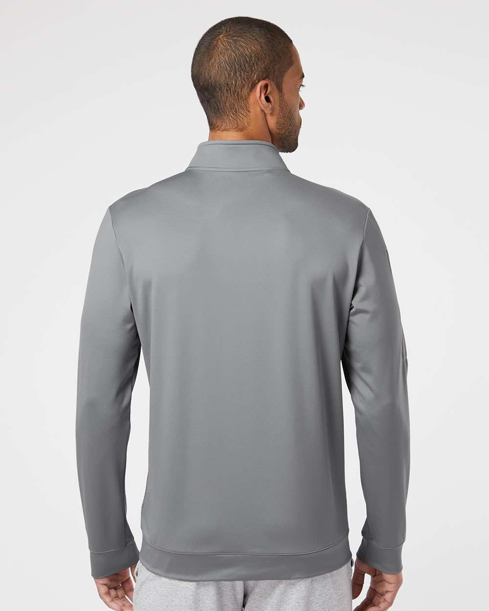 no-logo Adidas Performance Textured Quarter-Zip Pullover-Fleece-Adidas-Thread Logic