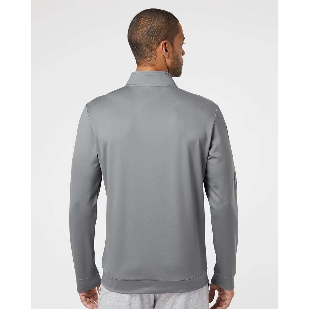 no-logo Adidas Performance Textured Quarter-Zip Pullover-Fleece-Adidas-Thread Logic