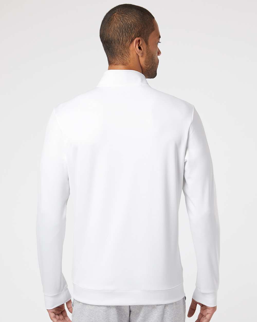 no-logo Adidas Performance Textured Quarter-Zip Pullover-Fleece-Adidas-Thread Logic