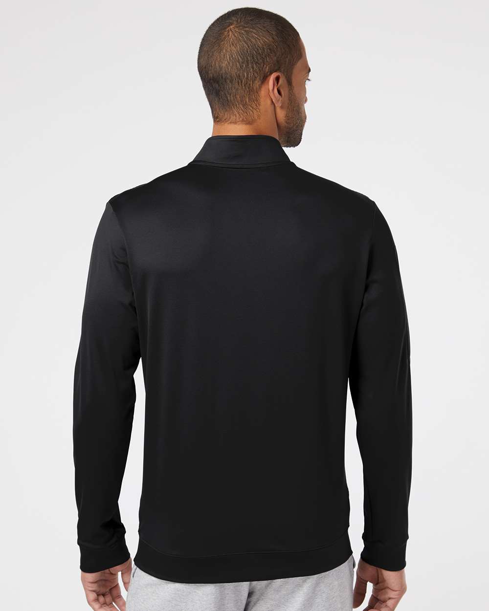 no-logo Adidas Performance Textured Quarter-Zip Pullover-Fleece-Adidas-Thread Logic