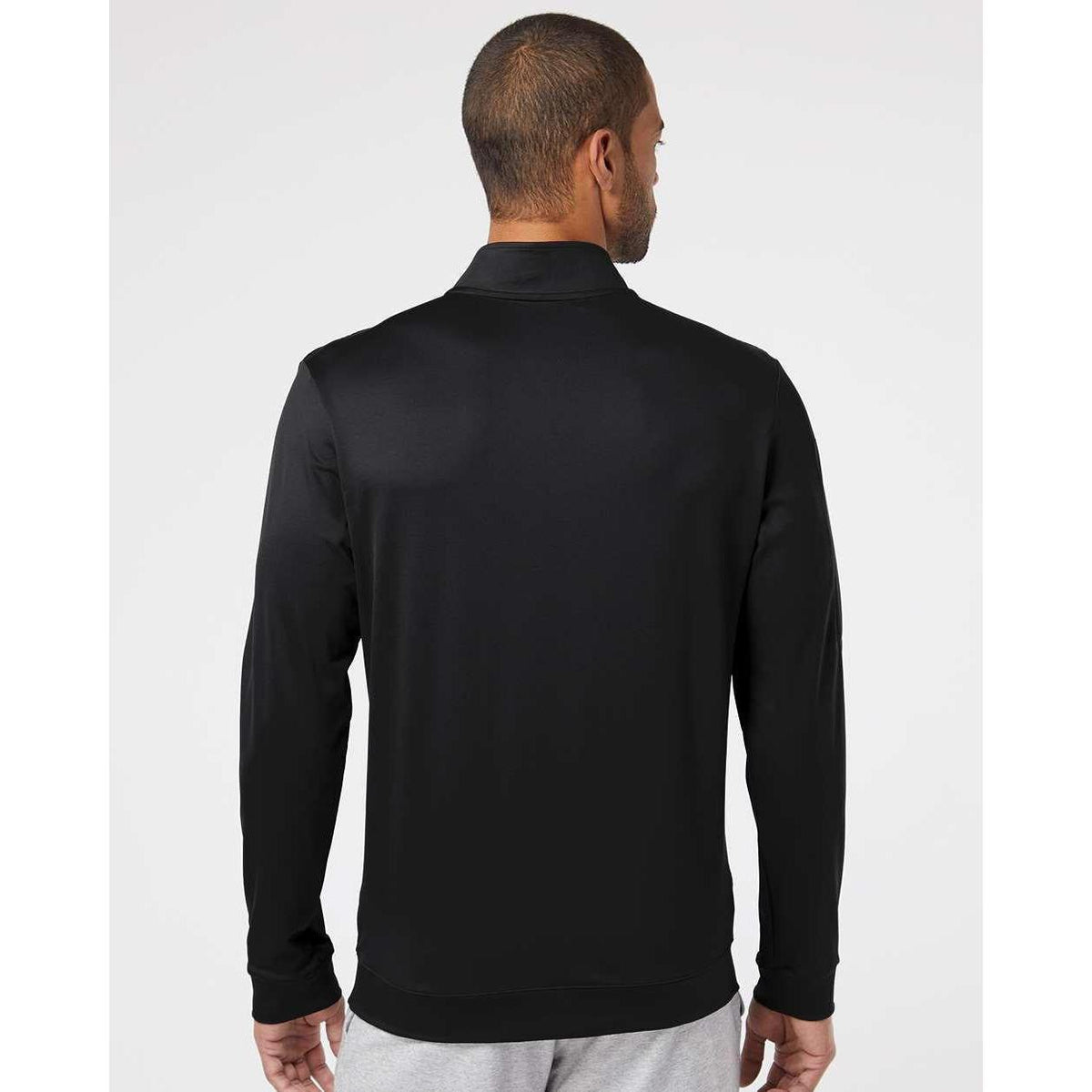 no-logo Adidas Performance Textured Quarter-Zip Pullover-Fleece-Adidas-Thread Logic