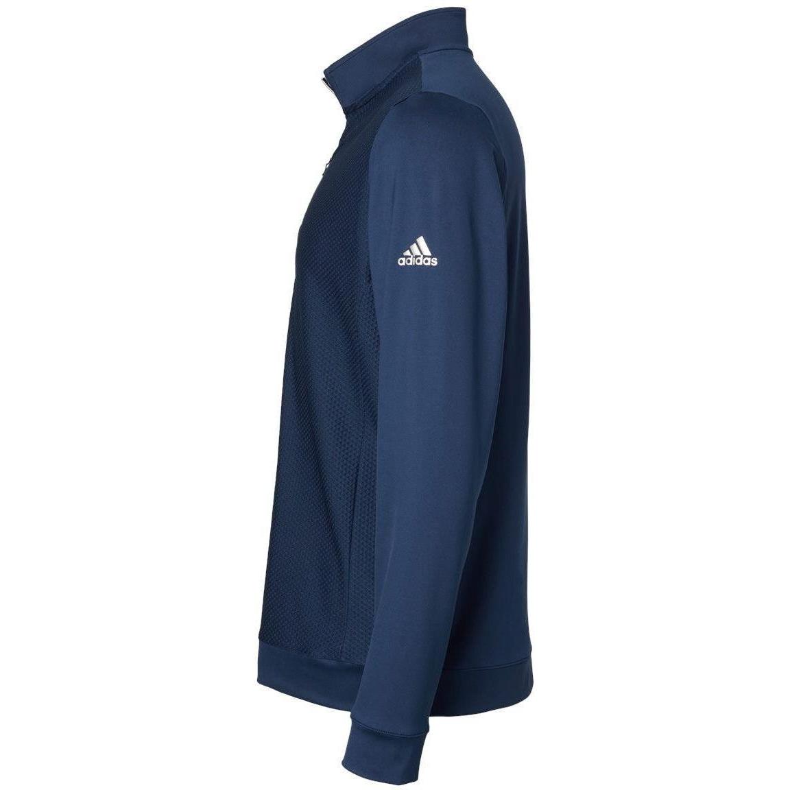 no-logo Adidas Performance Textured Quarter-Zip Pullover-Fleece-Adidas-Thread Logic