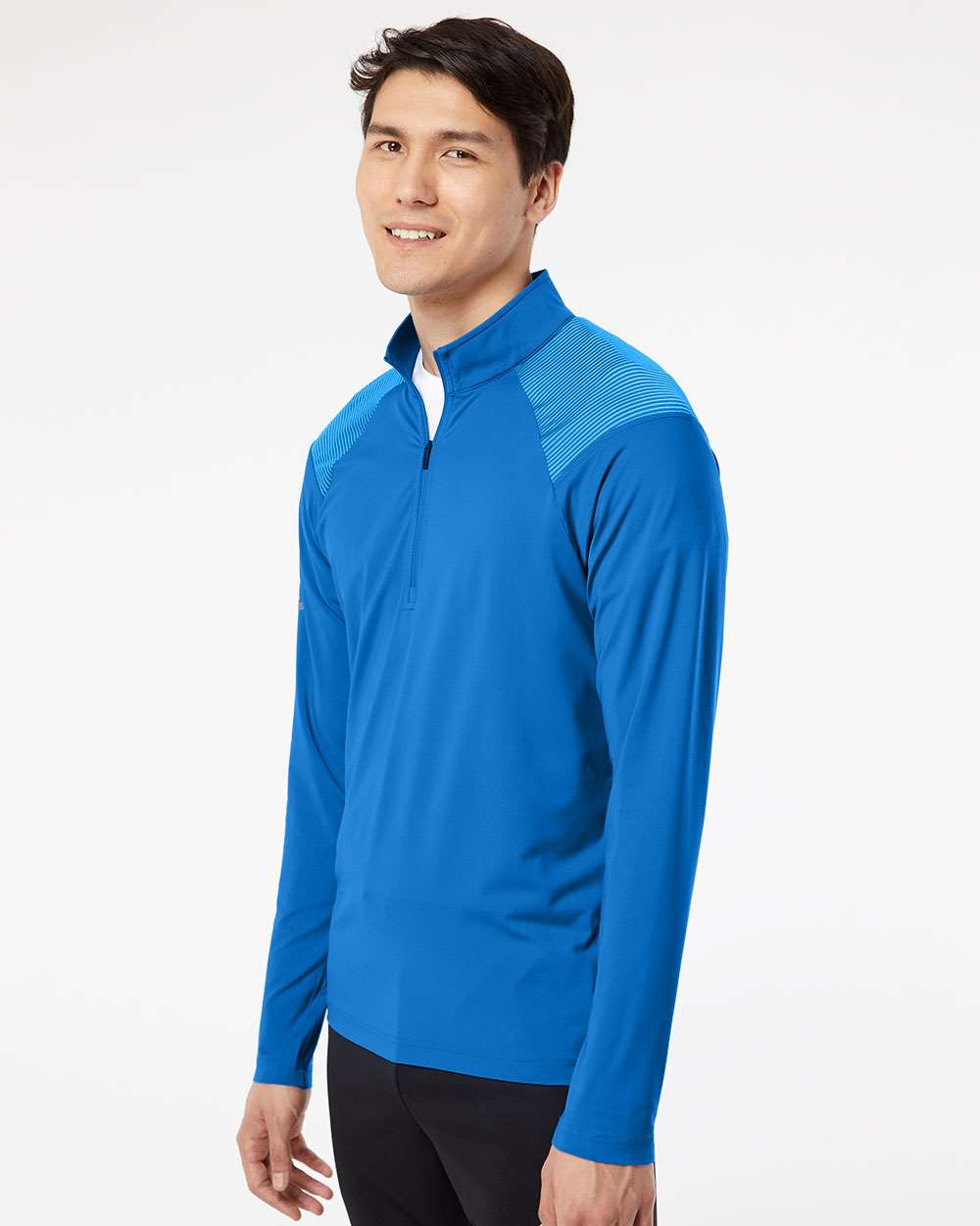 no-logo Adidas Shoulder Stripe Quarter-Zip Pullover-Athletics-Adidas-Thread Logic