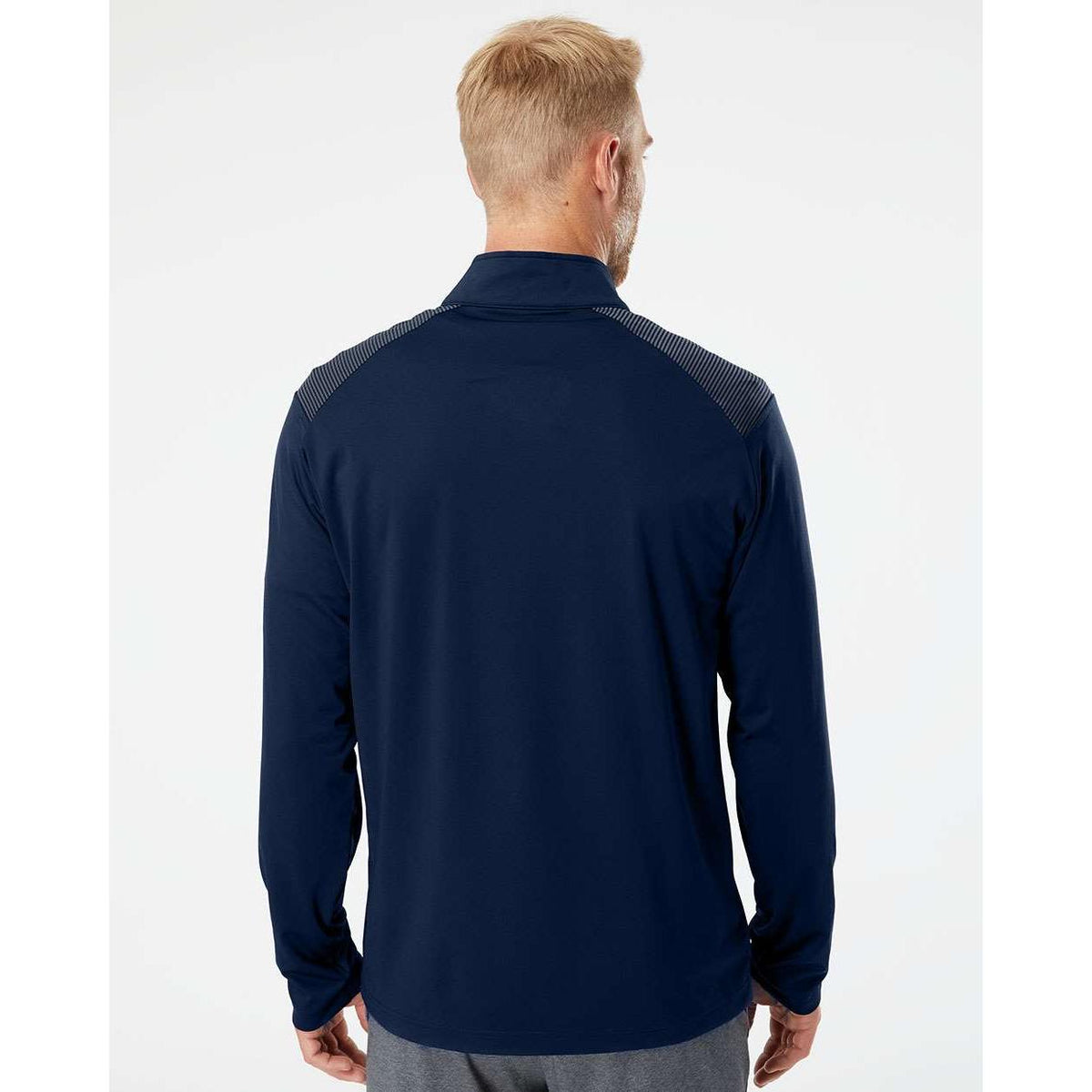 no-logo Adidas Shoulder Stripe Quarter-Zip Pullover-Athletics-Adidas-Thread Logic