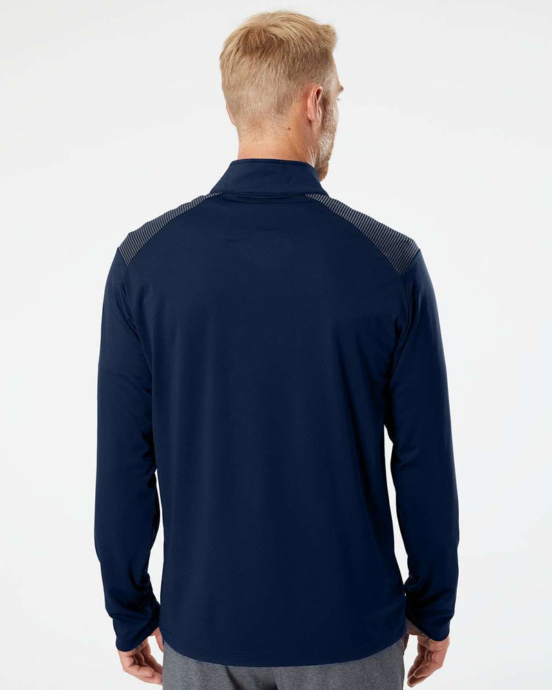 no-logo Adidas Shoulder Stripe Quarter-Zip Pullover-Athletics-Adidas-Thread Logic