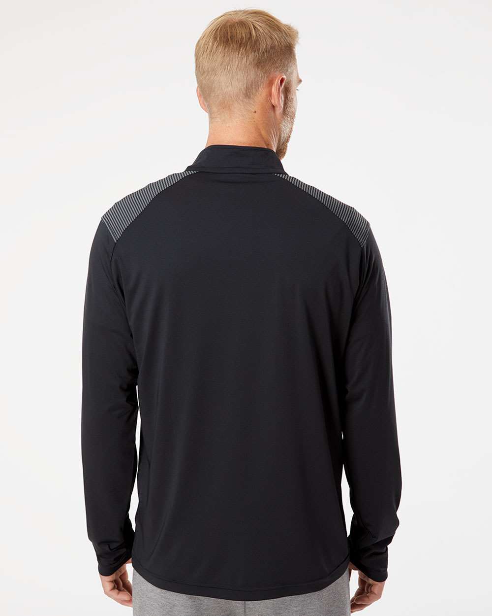 no-logo Adidas Shoulder Stripe Quarter-Zip Pullover-Athletics-Adidas-Thread Logic
