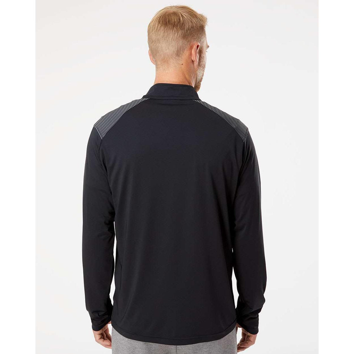 no-logo Adidas Shoulder Stripe Quarter-Zip Pullover-Athletics-Adidas-Thread Logic