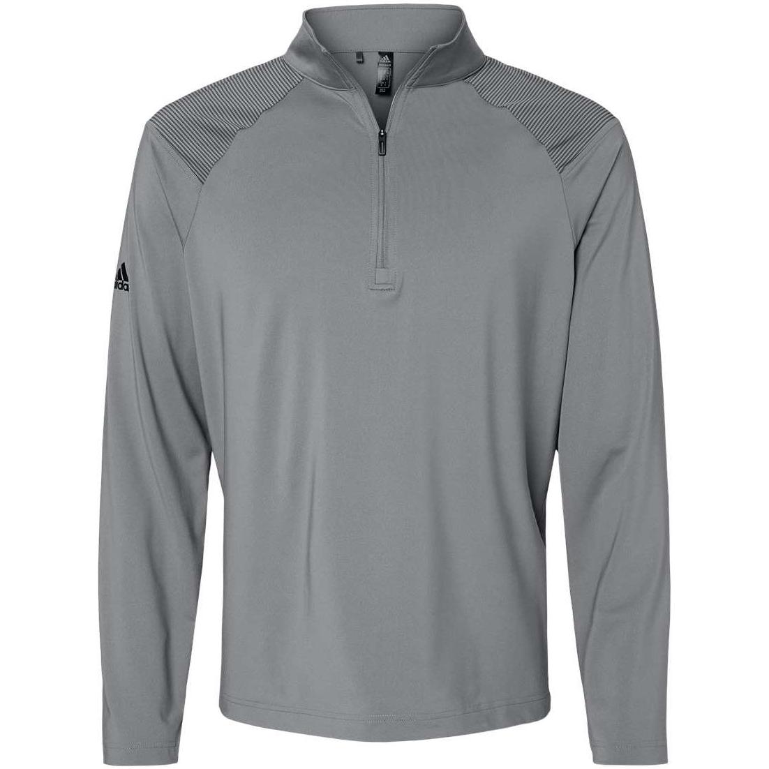 Adidas Shoulder Stripe Quarter-Zip Pullover with Custom Embroidery