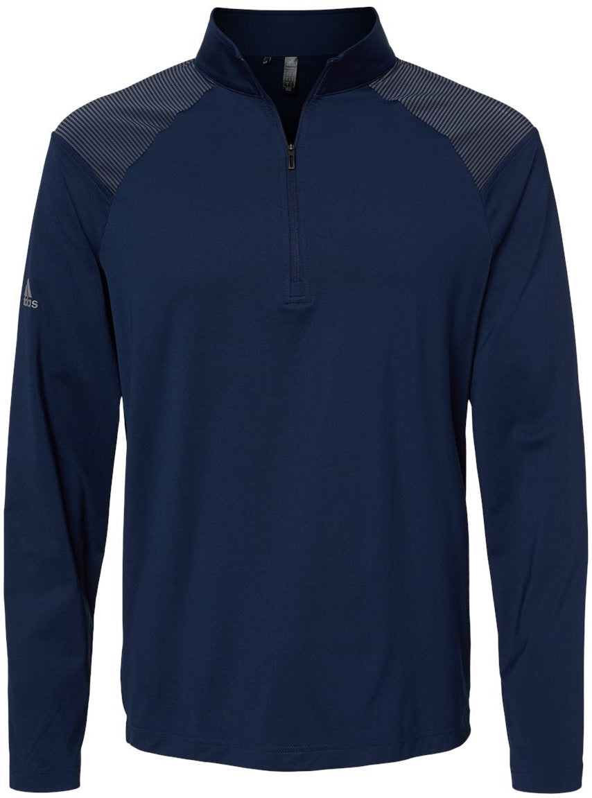 OUTLET-Adidas Shoulder Stripe Quarter-Zip Pullover