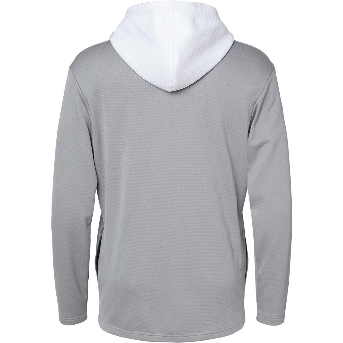 no-logo Adidas Textured Mixed Media Hooded Sweatshirt-Fleece-Adidas-Thread Logic