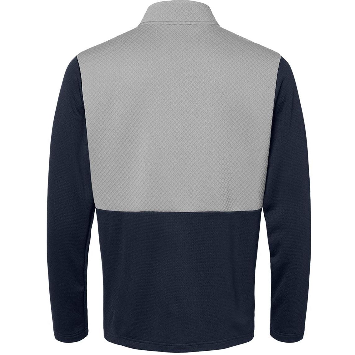 no-logo Adidas Textured Mixed Media Quarter-Zip Pullover-Outerwear-Adidas-Thread Logic
