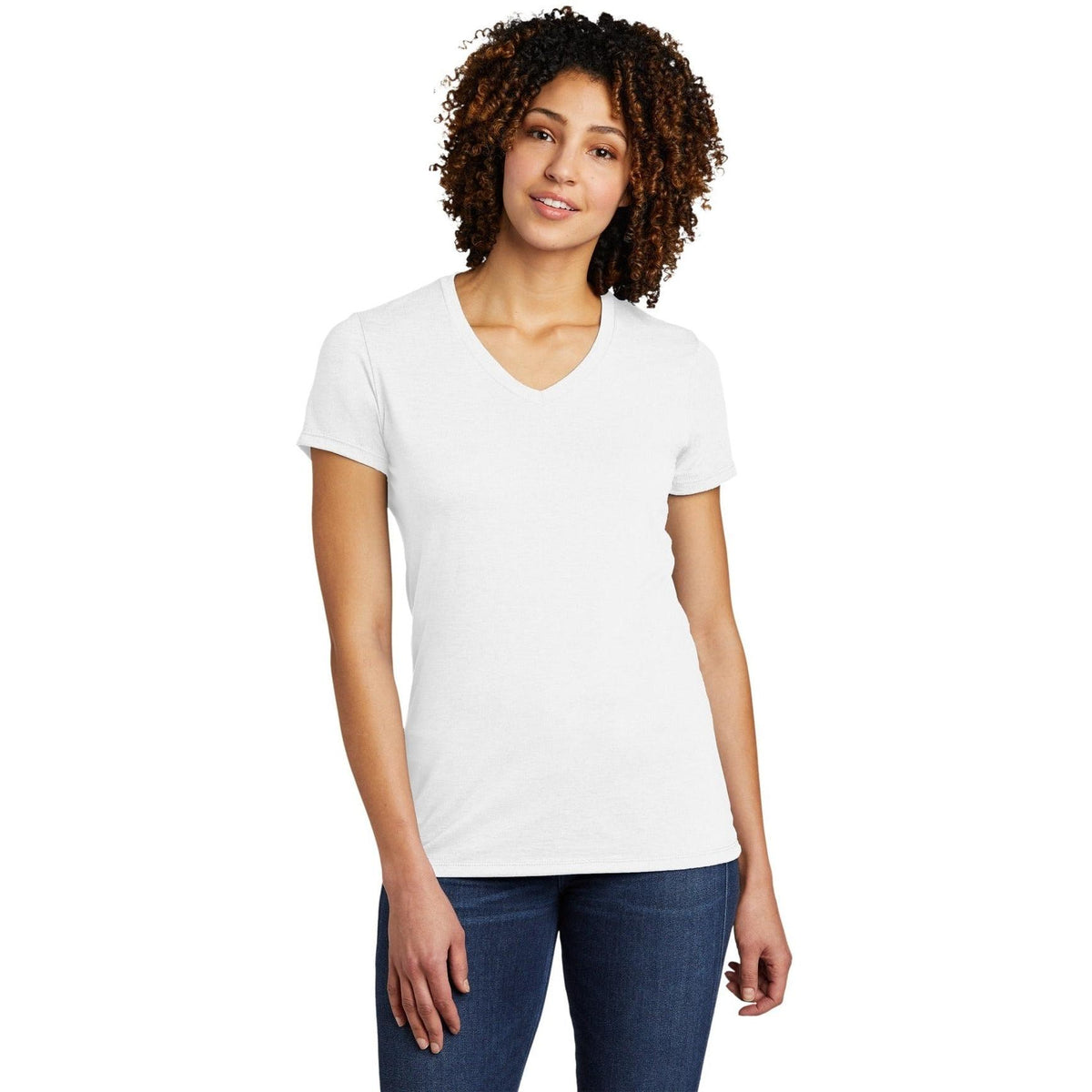 no-logo Allmade Ladies Tri-Blend V-Neck Tee-Regular-Allmade-Thread Logic