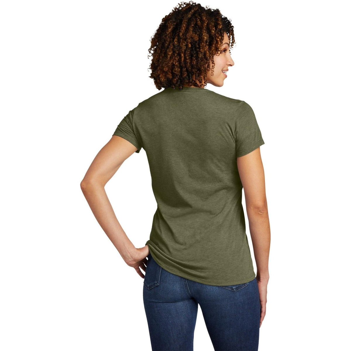 no-logo Allmade Ladies Tri-Blend V-Neck Tee-Regular-Allmade-Thread Logic