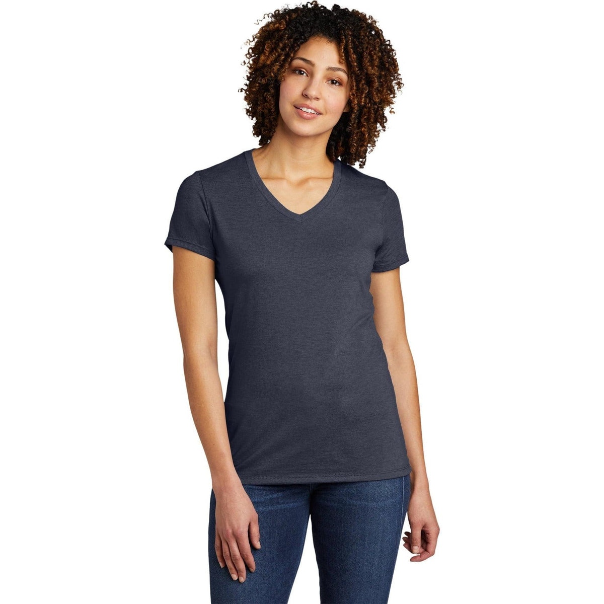 no-logo Allmade Ladies Tri-Blend V-Neck Tee-Regular-Allmade-Thread Logic