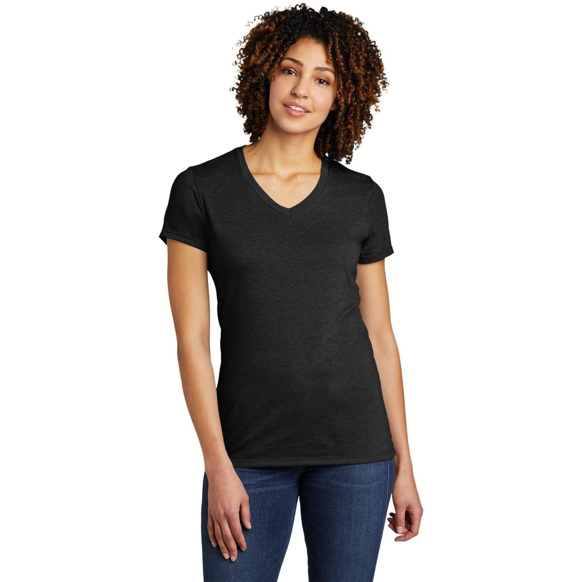 no-logo Allmade Ladies Tri-Blend V-Neck Tee-Regular-Allmade-Thread Logic