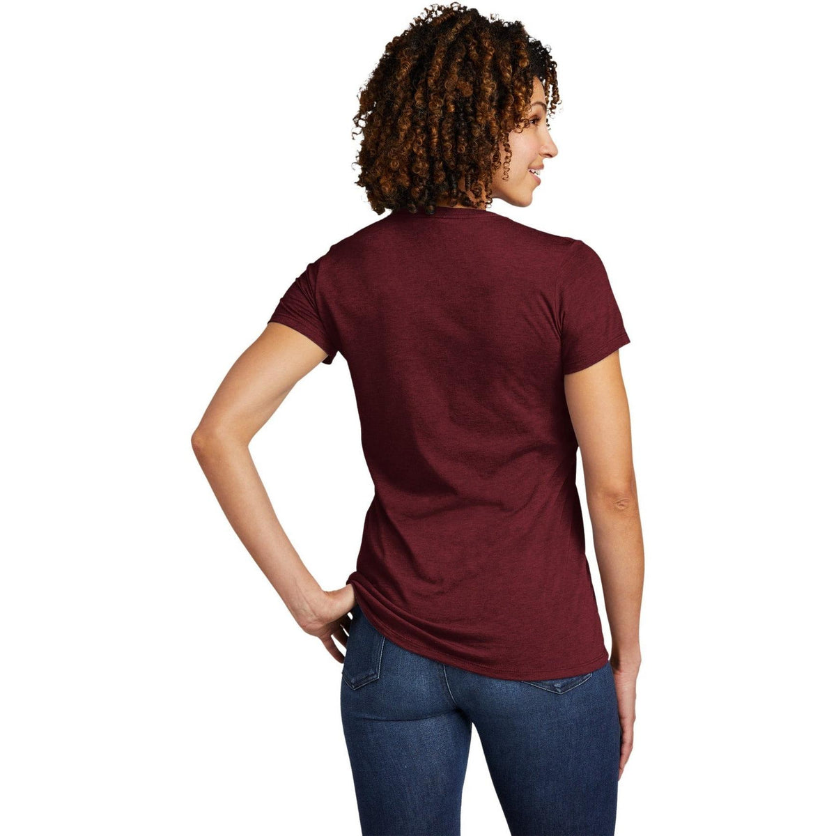 no-logo Allmade Ladies Tri-Blend V-Neck Tee-Regular-Allmade-Thread Logic