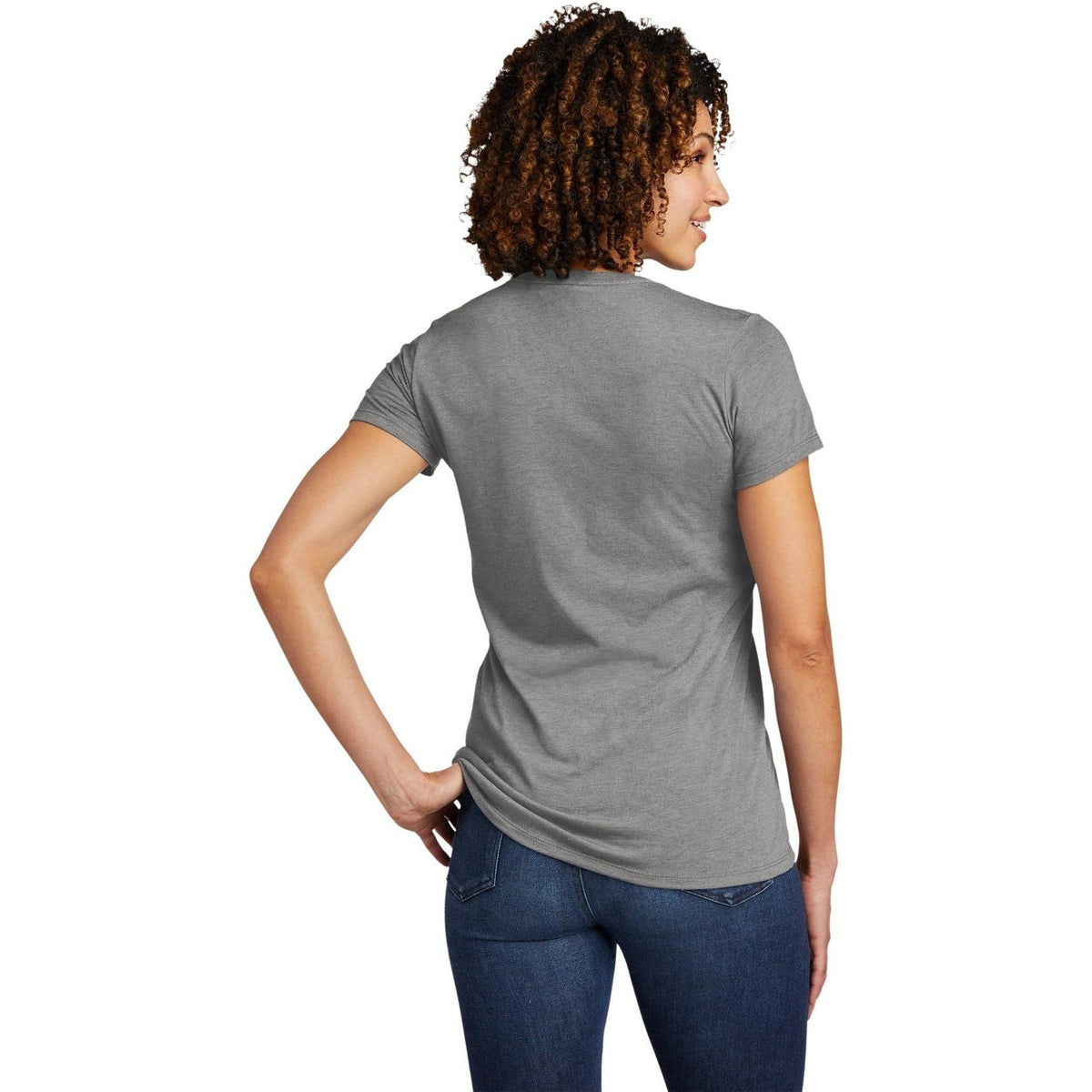 no-logo Allmade Ladies Tri-Blend V-Neck Tee-Regular-Allmade-Thread Logic