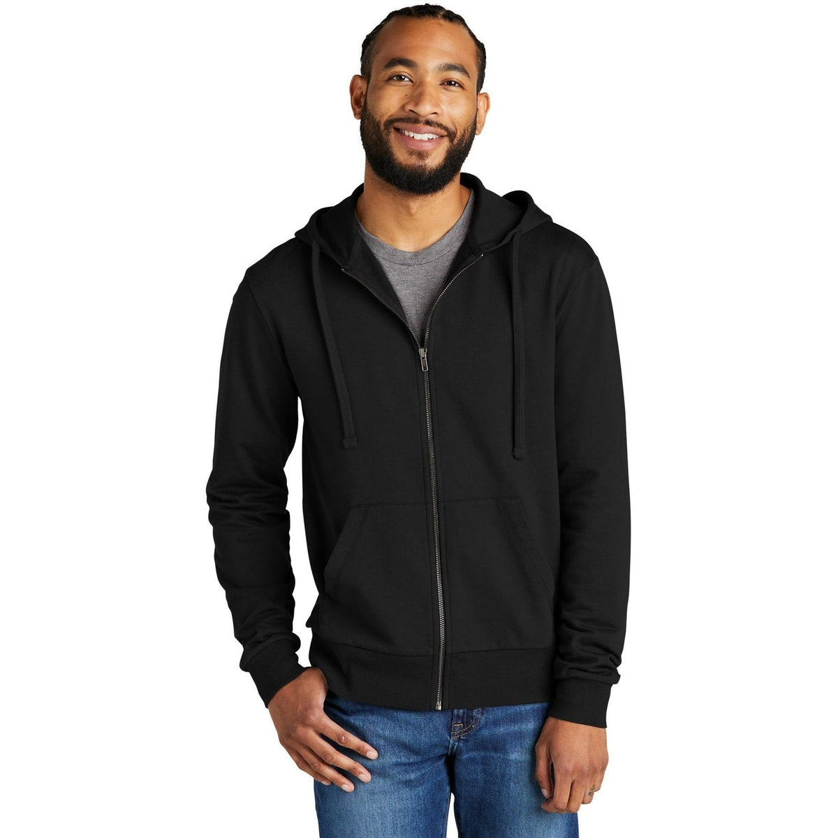no-logo Allmade Unisex Organic French Terry Full-Zip Hoodie-Regular-Allmade-Thread Logic