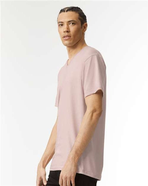 American Apparel CVC V-Neck Tee 2006CVC With Custom Embroidery