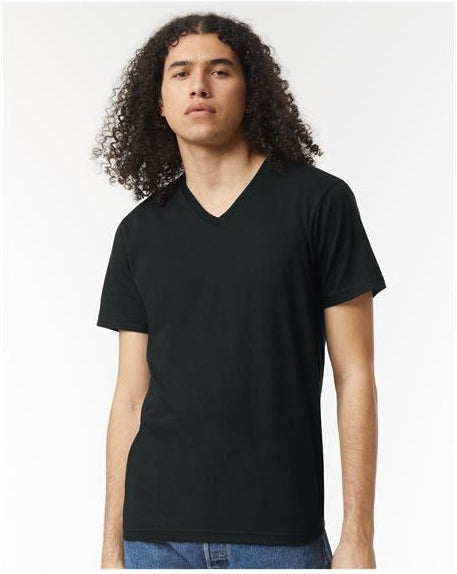 no-logo American Apparel CVC V-Neck Tee-Apparel-American Apparel-Heather Arctic-S-Thread Logic