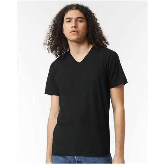 no-logo American Apparel CVC V-Neck Tee-Apparel-American Apparel-Heather Arctic-S-Thread Logic