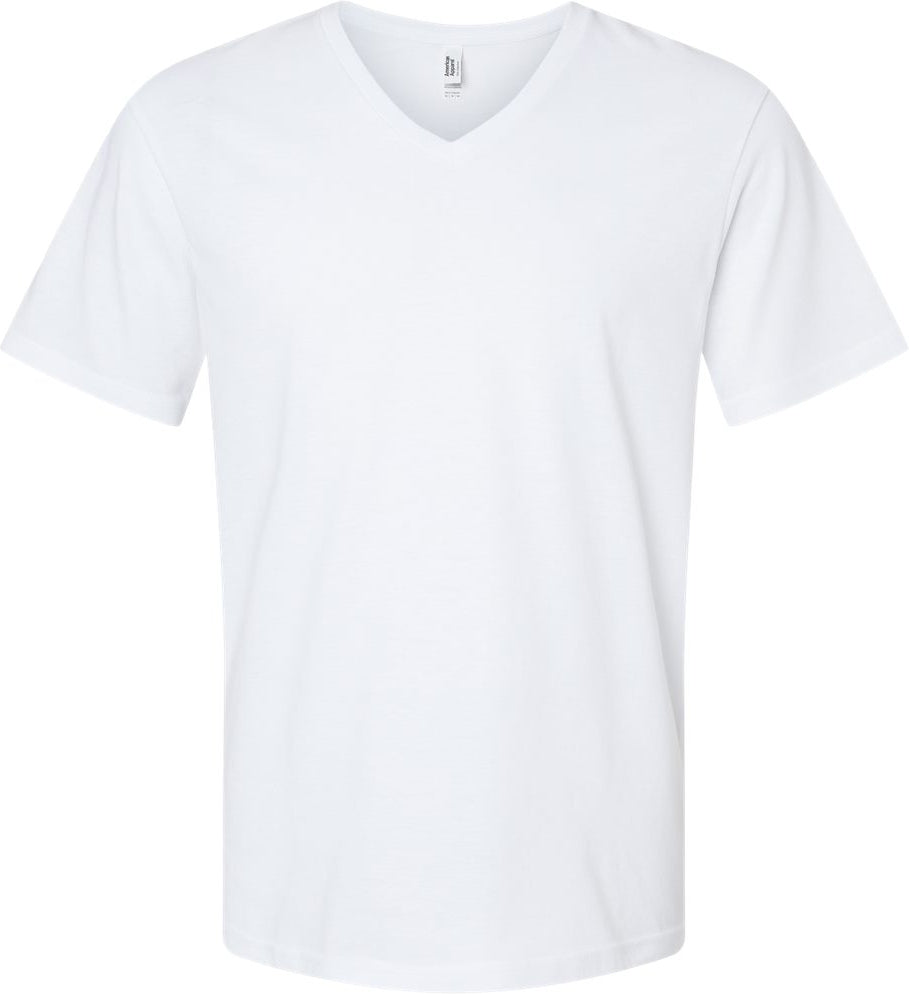 American Apparel CVC V-Neck Tee-Apparel-American Apparel-White-S-Thread Logic