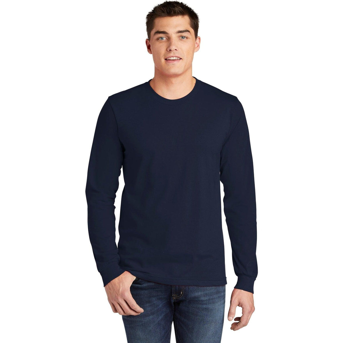 no-logo American Apparel Fine Jersey Long Sleeve T-Shirt-Regular-American Apparel-Thread Logic