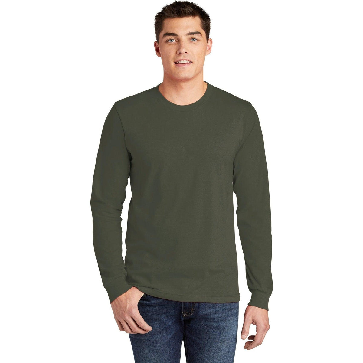 no-logo American Apparel Fine Jersey Long Sleeve T-Shirt-Regular-American Apparel-Thread Logic
