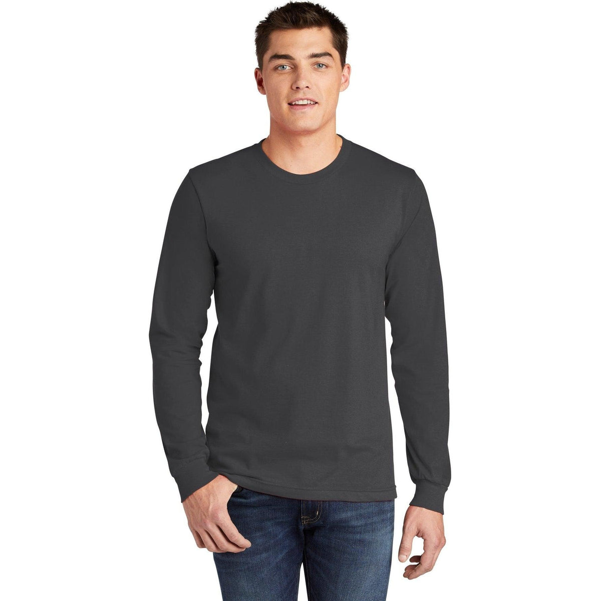 no-logo American Apparel Fine Jersey Long Sleeve T-Shirt-Regular-American Apparel-Thread Logic