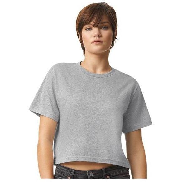no-logo American Apparel Ladies Fine Jersey Boxy Tee-Apparel-American Apparel-Heather Grey-S-Thread Logic