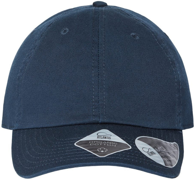 Atlantis Headwear Sustainable Dad Hat-Apparel-Atlantis Headwear-Navy-Adjustable-Thread Logic 