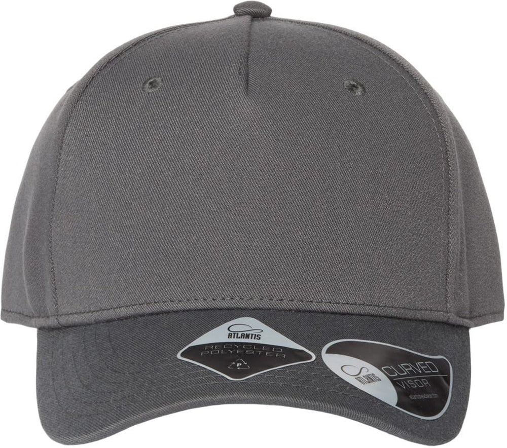 Atlantis Headwear Sustainable Five-Panel Cap-Apparel-Atlantis Headwear-Dark Grey-Adjustable-Thread Logic 