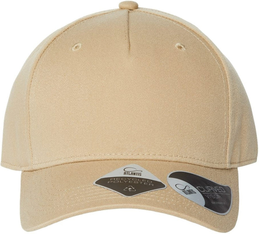 Atlantis Headwear Sustainable Five-Panel Cap-Apparel-Atlantis Headwear-Khaki-Adjustable-Thread Logic 