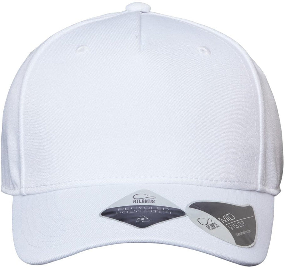 Atlantis Headwear Sustainable Five-Panel Cap-Apparel-Atlantis Headwear-White-Adjustable-Thread Logic 