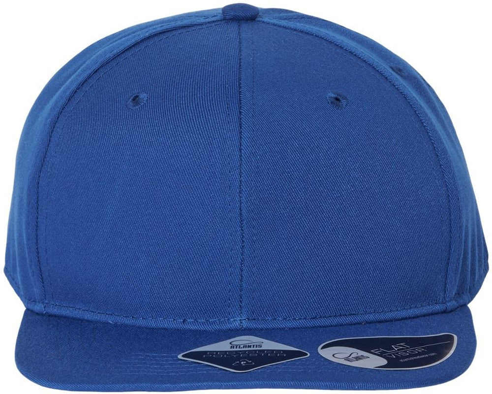 Atlantis Headwear Sustainable Flat Bill Cap-Apparel-Atlantis Headwear-Royal-Adjustable-Thread Logic 