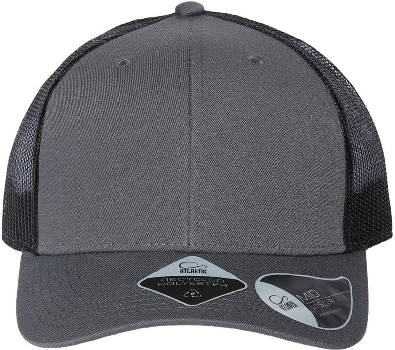 Atlantis Headwear Sustainable Trucker Cap-Apparel-Atlantis Headwear-Dark Grey/ Black-Adjustable-Thread Logic 