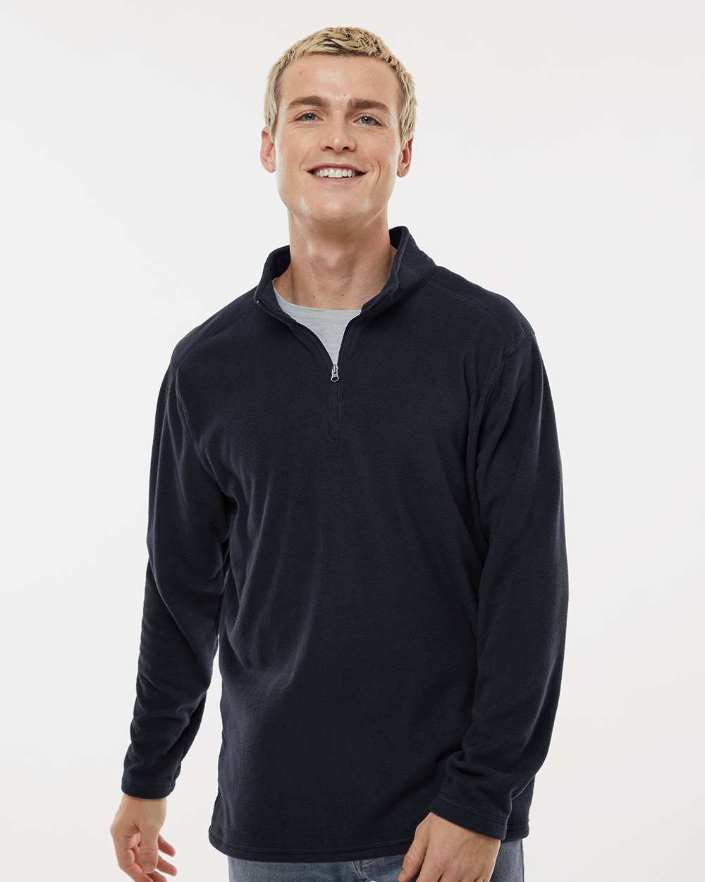 no-logo Augusta Eco Revive Micro-Lite Fleece Quarter-Zip Pullover-Augusta-Thread Logic