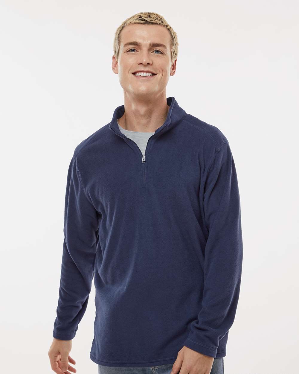 no-logo Augusta Eco Revive Micro-Lite Fleece Quarter-Zip Pullover-Augusta-Thread Logic